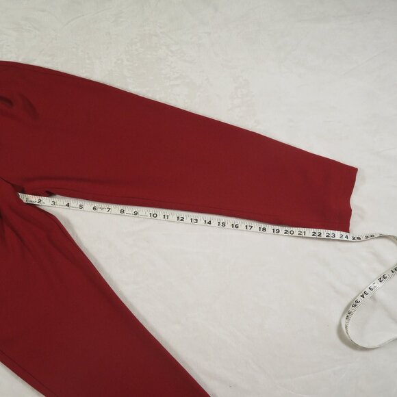 Petite Principle Harlowe Crepe Pants Rust/Burgundy XXSP - Picture 11 of 16